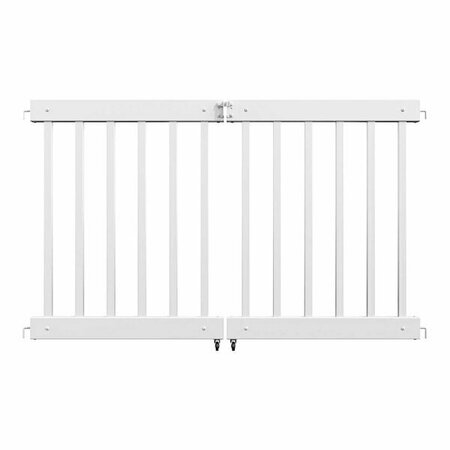 MOD-FENCE Mod-Traditional 6' White Traditional Center Gate Panel 881TRAD6GATE
